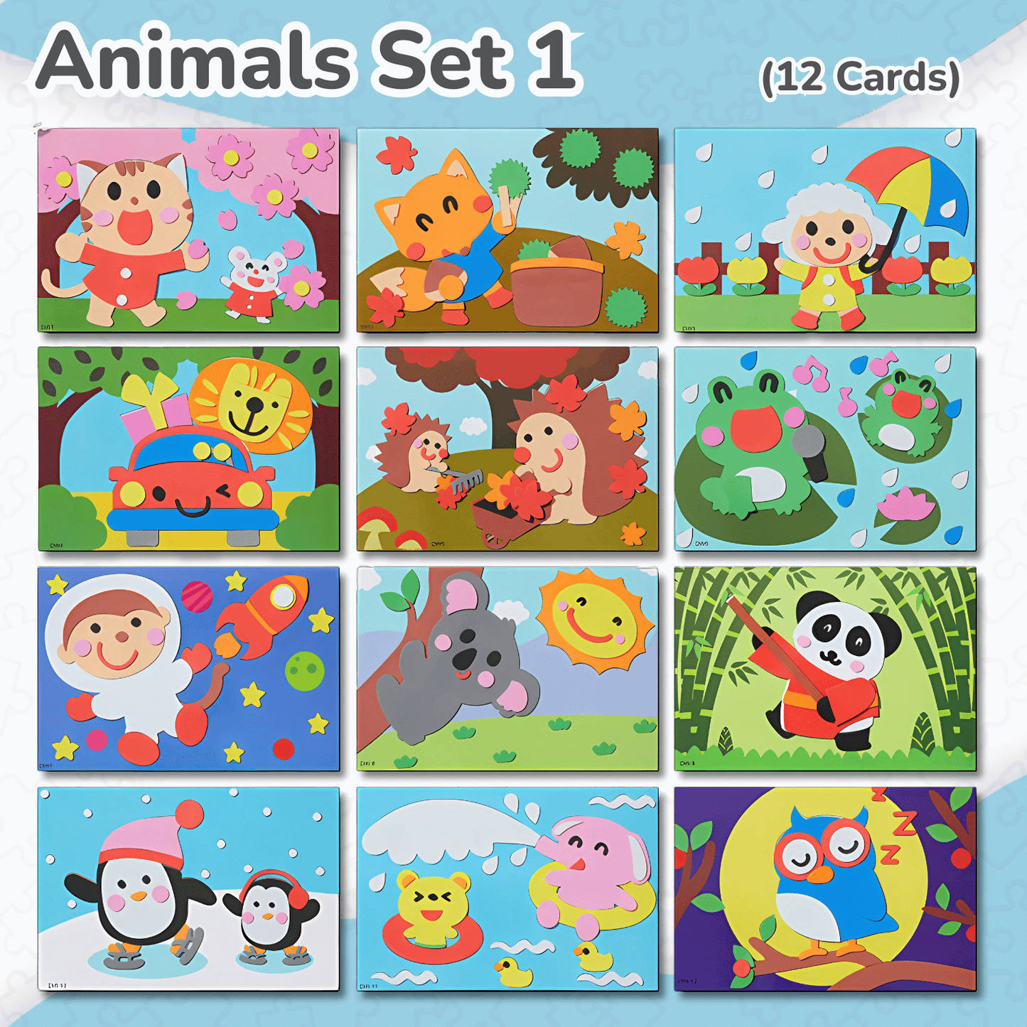 3D Puzzle Stickers Set
