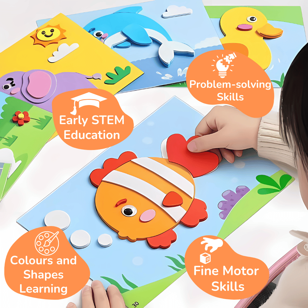 3D Puzzle Stickers Set