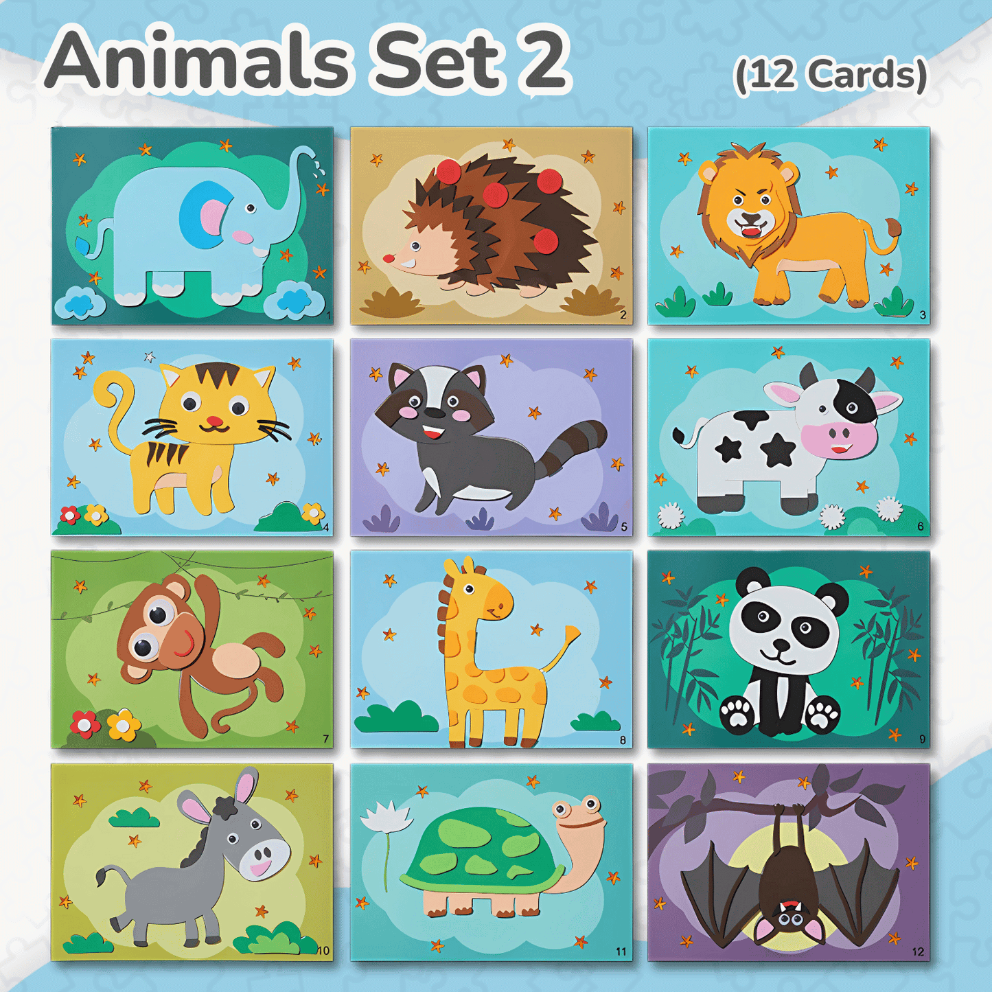 3D Puzzle Stickers Set