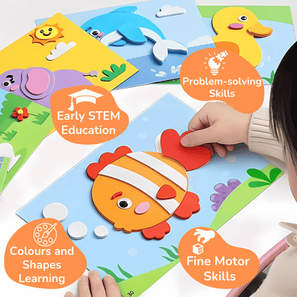 3D Puzzle Stickers Set