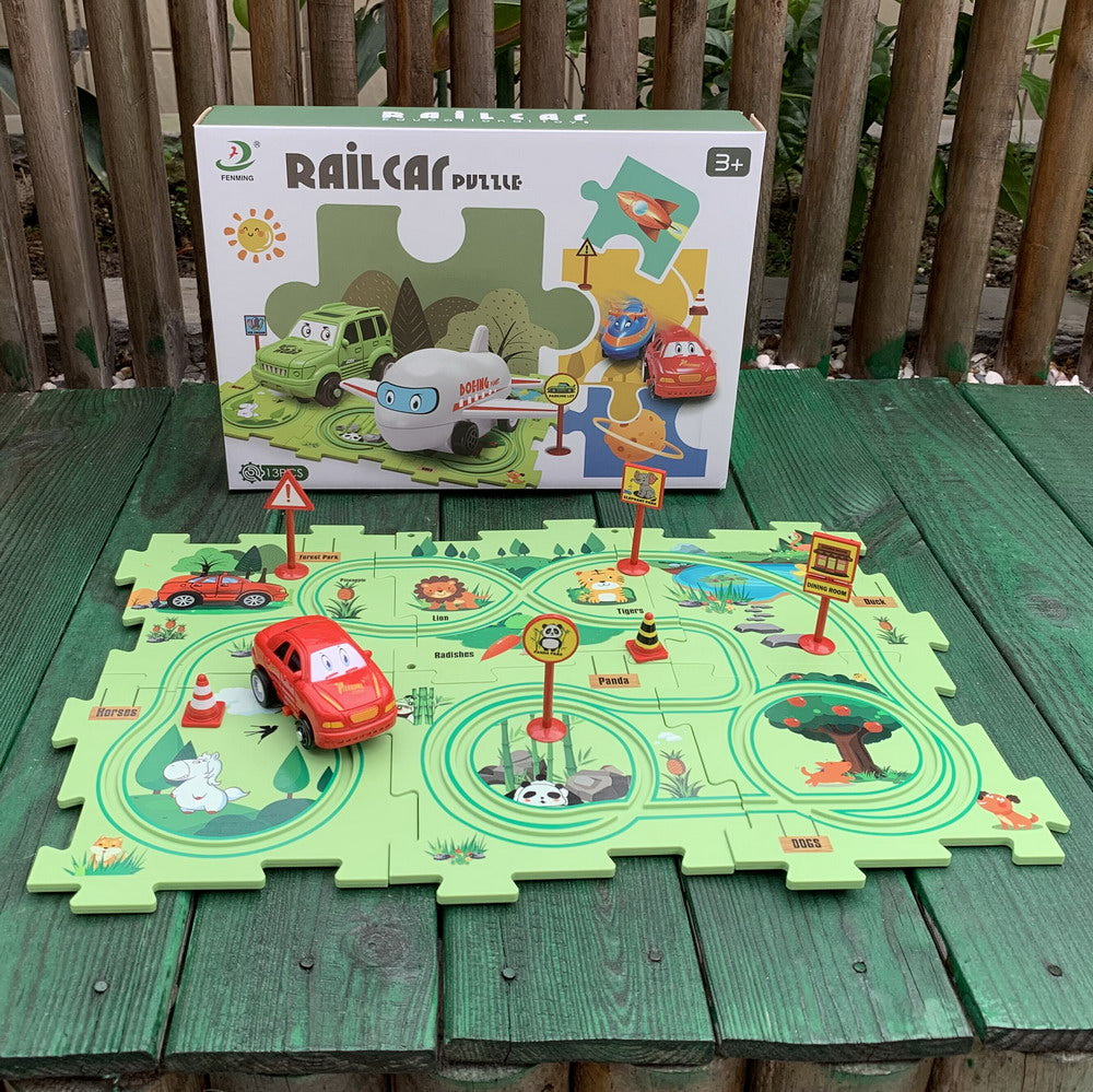 Railcar Adventure Town Puzzle