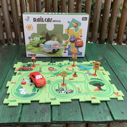 Railcar Adventure Town Puzzle