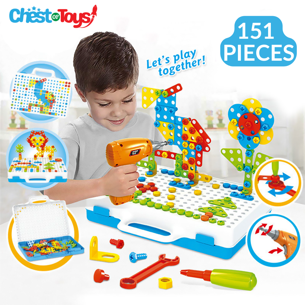 Creative 3D Electric Drills and Puzzle Set