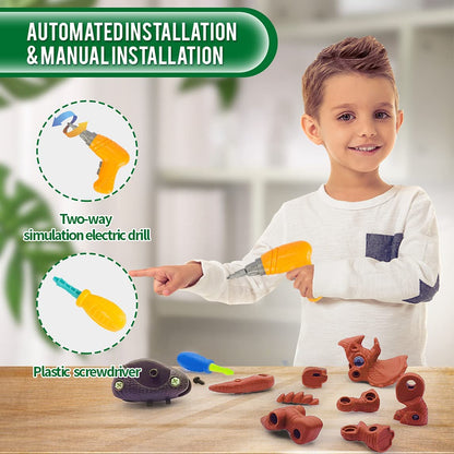 Take Apart Dinosaur Toy with Electric Drill